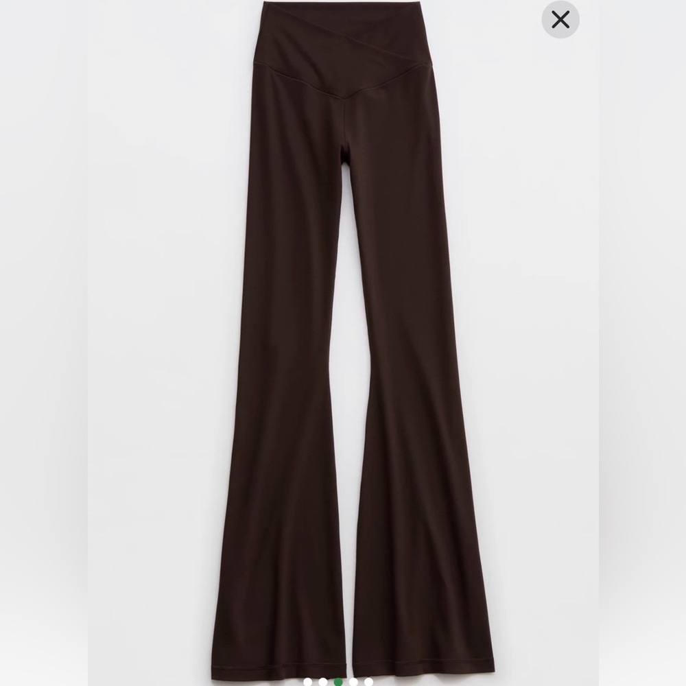 Aerie Real Me High Waisted Crossover Flare Leggings